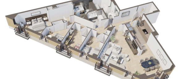 Квартира с 4 спальнями в Барселона, Испания № 3418 17