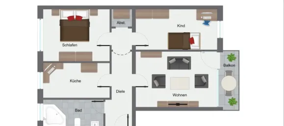 2 Schlafzimmer Wohnung in Recklinghausen, Germany, Nr. 120306 21