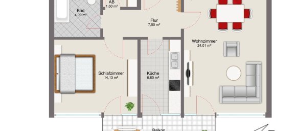 2-Zimmer Wohnung in München, Germany, Nr. 247143 2