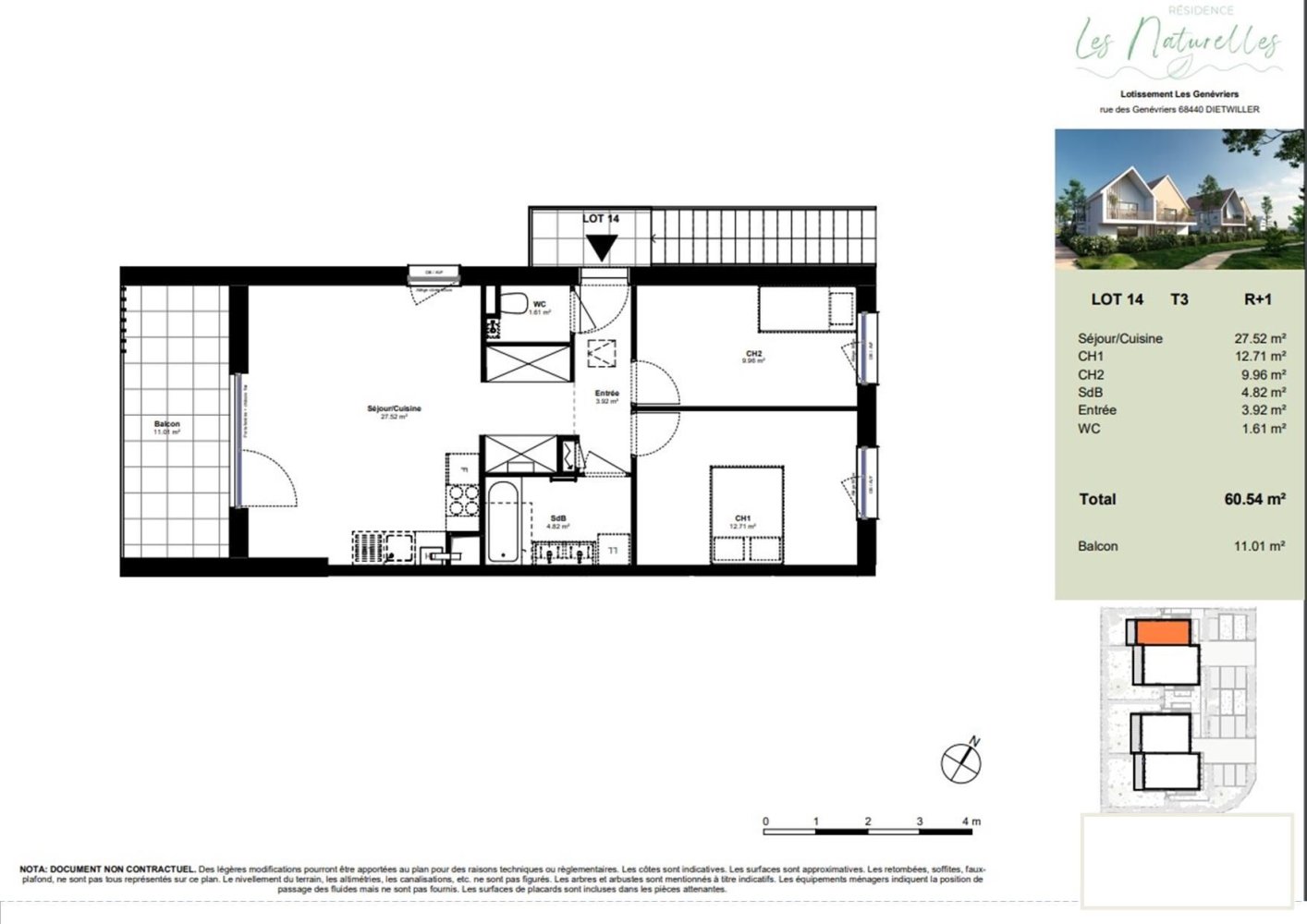 2 bedrooms Apartment in Dietwiller, France No. 60980