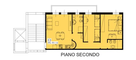 3-salle Penthouse à Lentate sul Seveso, Italy No. 3801 21