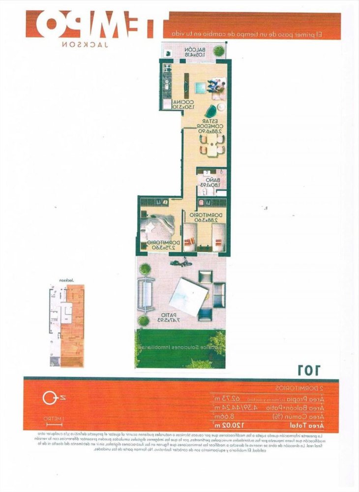 Квартира с 2 спальнями в Монтевидео, Уругвай № 6458