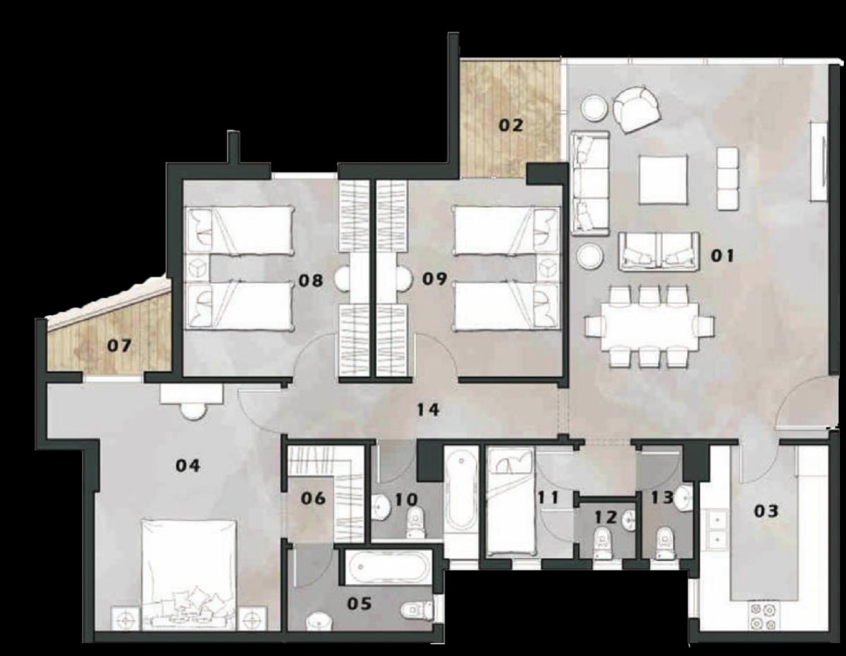 Apartamento com 4 quartos em condomínio em New Capital City, Egypt N.º 2266