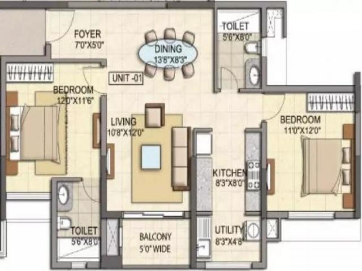 Casa de 2 dormitorios en Bangalore, India No. 43145