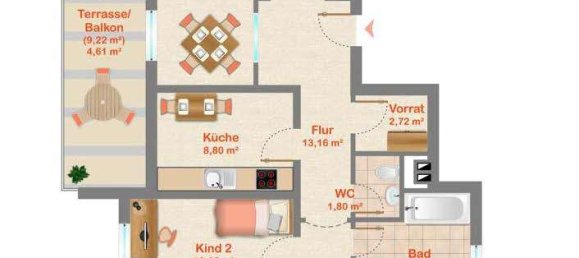 Apartamento de 3 dormitorios en Waldshut, Germany No. 14959 9