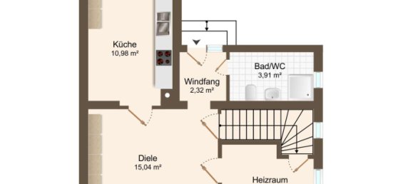 Таунхаус с 3 спальнями в Саксония, Германия № 311403 7