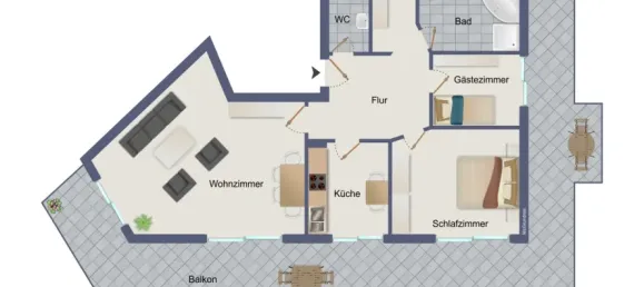 Пентхаус с 2 спальнями в Плён, Германия № 95052 17