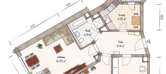 2 Schlafzimmer Wohnung in Leipzig, Germany, Nr. 307192 11