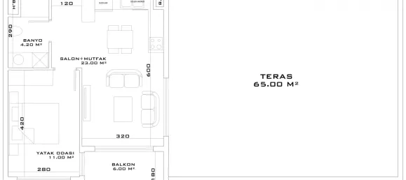 Apartamento 1+1 em Aksu, Turkey N.º 32853 26