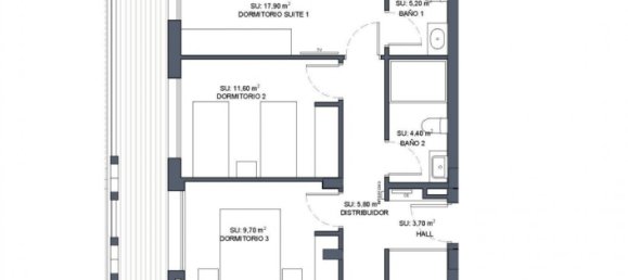 Квартира с 3 спальнями в Бенихофар, Испания № 11540 14