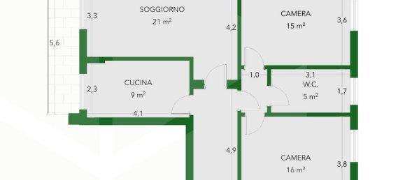 Квартира с 4 комнатами в Болонья, Италия № 20703 39