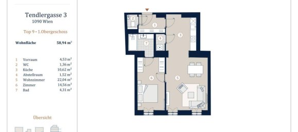 Apartamento de 2 habitaciónes en Margareten, Austria No. 182255 7