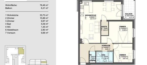 Квартира с 3 комнатами в Пурбах ам Нойзидлер Зе, Австрия № 231202 13