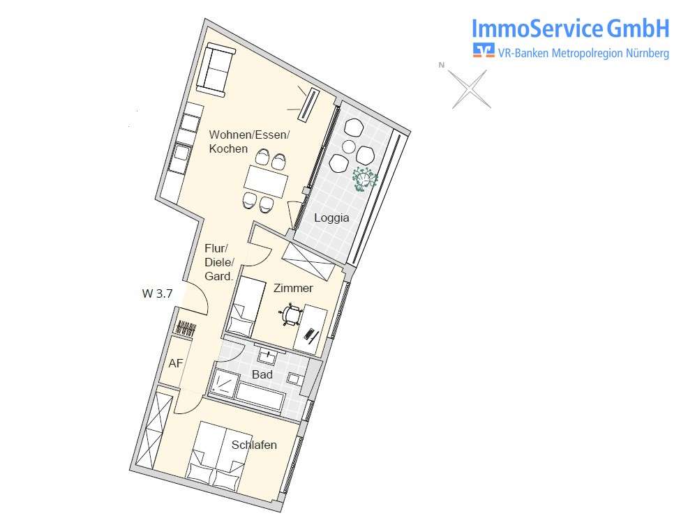 3-Zimmer Gebäude in Nuremberg, Germany, Nr. 197826