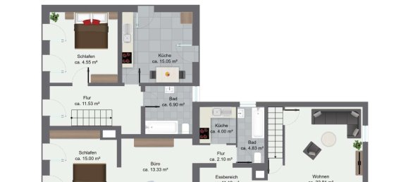 Здание с 3 спальнями в Гельзенкирхен, Германия № 9664 25