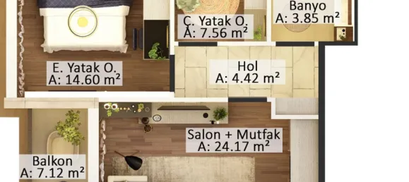 Wohnung 2+1 in Mugla, Turkey, Nr. 33433 11