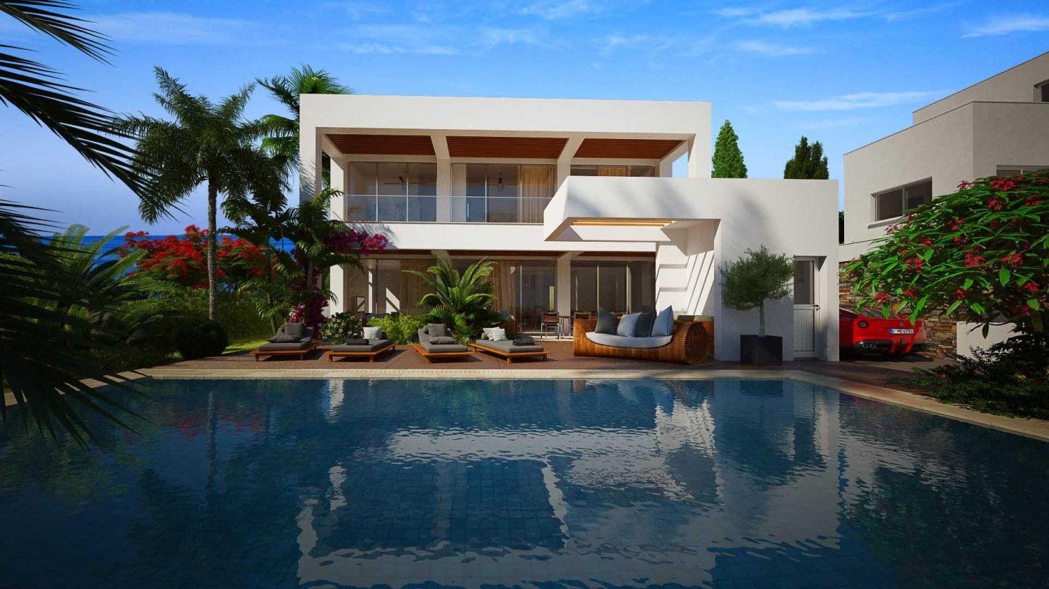 4 غرف نوم فيلا في Aquamarine Coastal Villas, Geroskípou, Cyprus رقم 17306