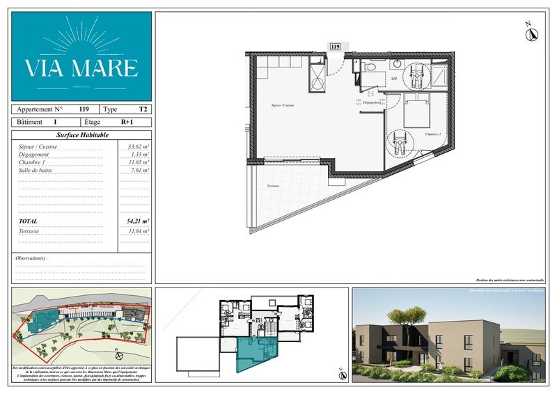 1 Schlafzimmer Wohnung in Ghisonaccia, France, Nr. 46584