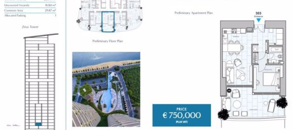 1 chambre appartement à vendre à Limassol, Cyprus № 9413 9