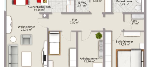Квартира с 3 спальнями в Фрайзинг, Германия № 95196 6