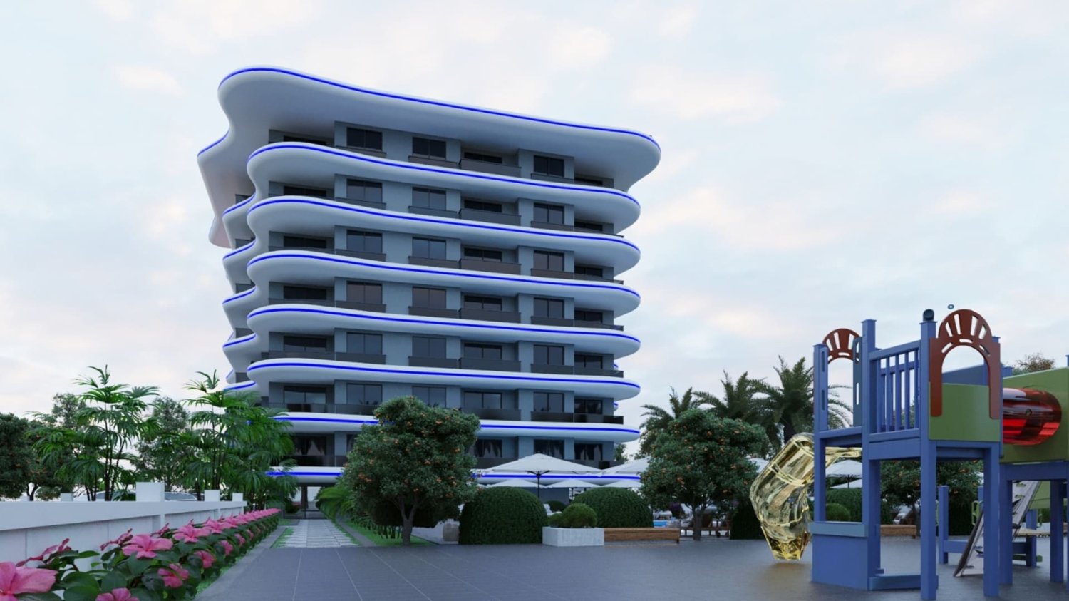 شقة 1+1 في Lotus Grand, Avsallar, Turkey رقم 35224