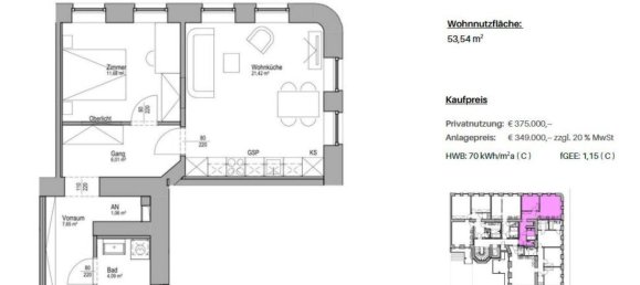 2 rooms Apartment in Rudolfsheim-Funfhaus, Austria No. 183899 9