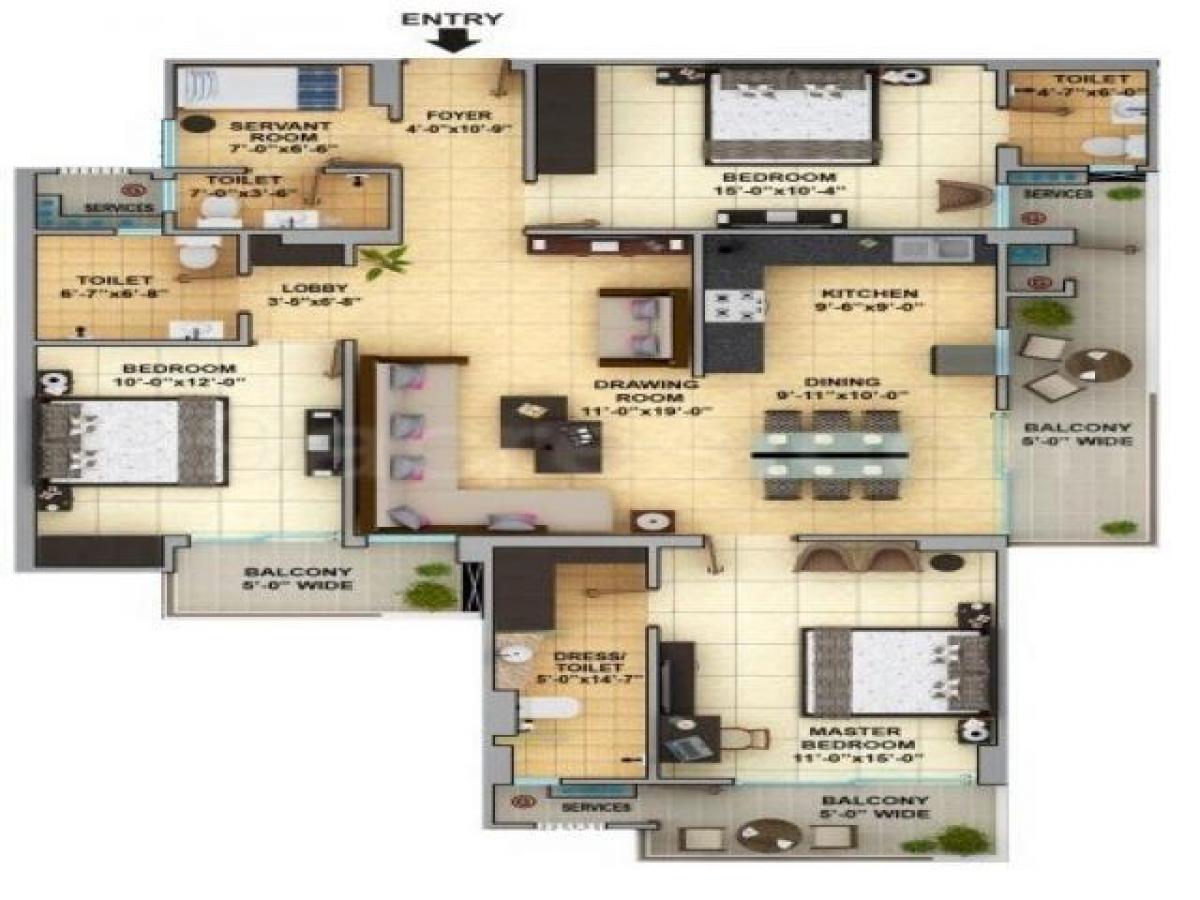 3 bedrooms House in Ghaziabad, India No. 2076