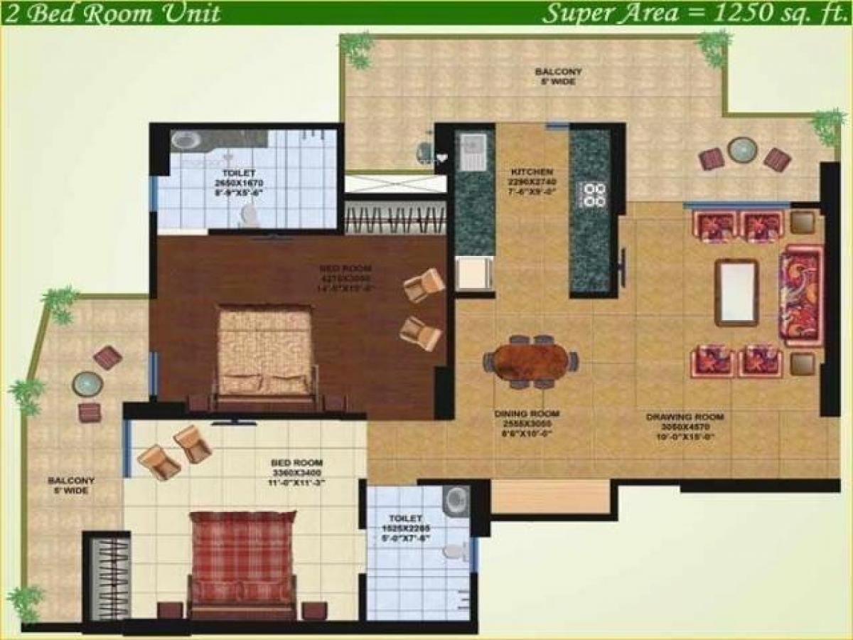 2 bedrooms House in Ghaziabad, India No. 54944