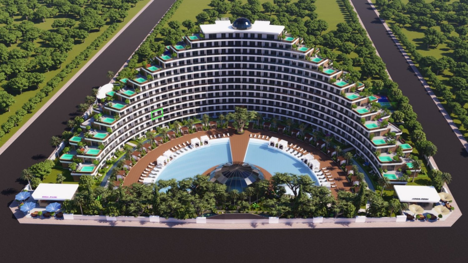 2 rooms Apartment in Antalya, Turkey No. 41284