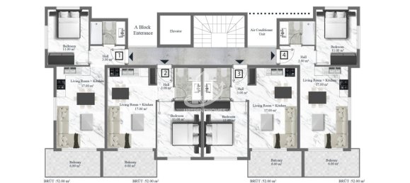 Apartment 1+1 in Oba, Turkey No. 10495 3