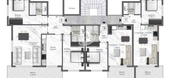 Apartment 1+1 in Oba, Turkey No. 10495 2