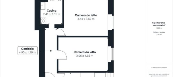 2 rooms Apartment in Rome, Italy No. 2009 14