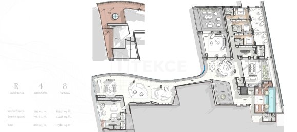 4 Schlafzimmer Penthaus in Business Bay, UAE, Nr. 113038 22