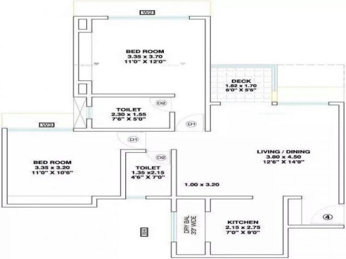 2 غرف نوم منزل في Pune, India رقم 17840