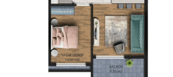 2 rooms Apartment in Altintash, Turkey No. 9909 12