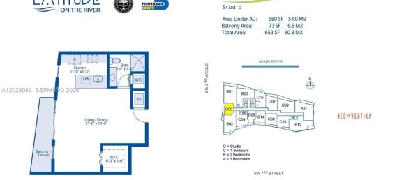 53.88 m² propiedad comercial en venta en Miami, Miami-Dade, Florida, USA № 615253 2
