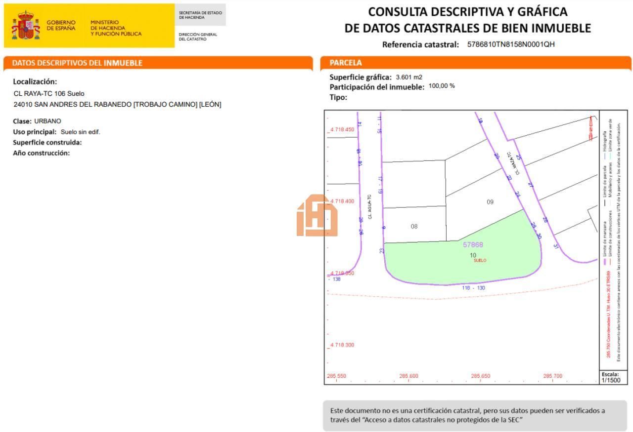  قطعة أرض في San Andres del Rabanedo, Spain رقم 78332