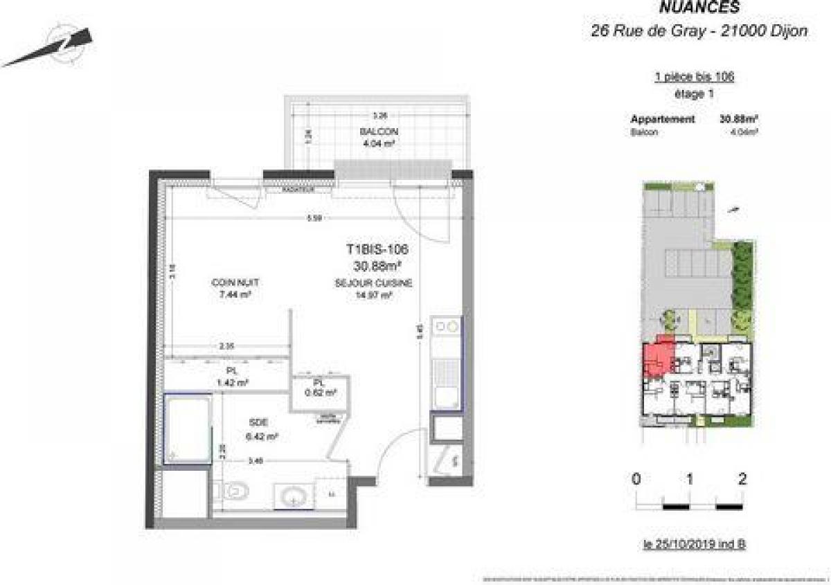 Studio-Eigentumswohnung in Dijon, France, Nr. 2329