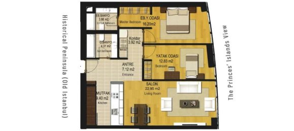 3 rooms Apartment in Kadikoy, Turkey No. 21981 21