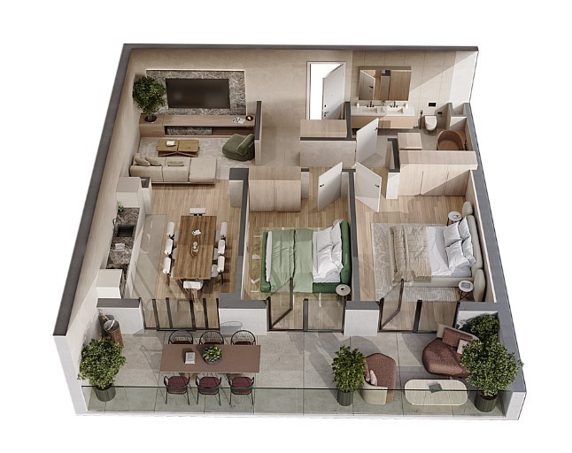 2 bedrooms Apartment in Tabakhmela, Georgia No. 433