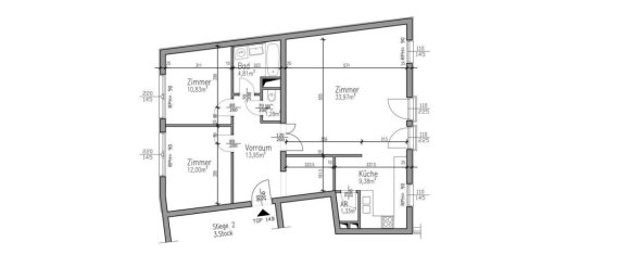 3 rooms Apartment in Dobling, Austria No. 132936 10