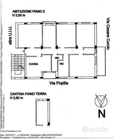 6 rooms Apartment in Cosenza, Italy No. 292721