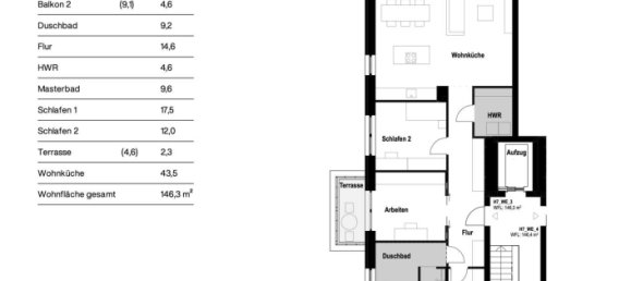 3 chambres Appartement à Essen, Germany No. 55023 14