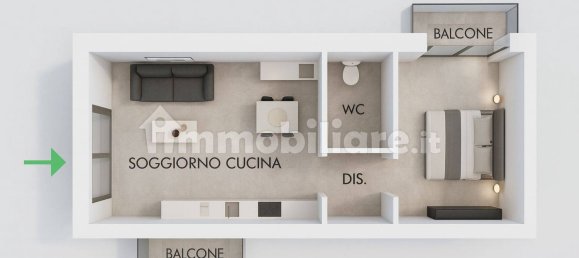 1 Schlafzimmer Wohnung in Ospitaletto, Italy, Nr. 354423 35