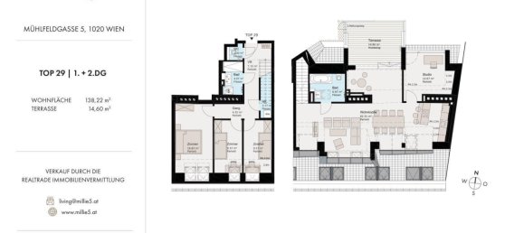 Duplex de 5 divisões em Leopoldstadt, Austria N.º 219088 9