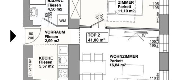2-Zimmer Wohnung in Neubau, Austria, Nr. 215254 3