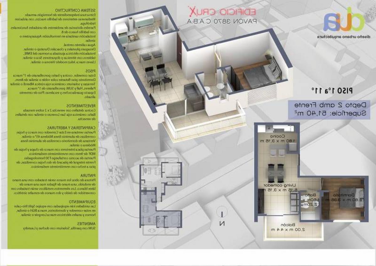 استوديو في Buenos Aires, Argentina رقم 77202