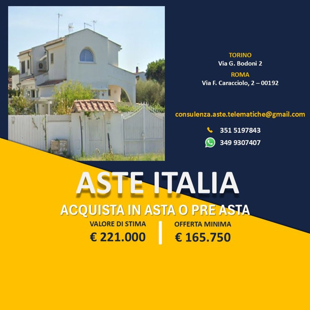 3 rooms House in Fiumicino, Italy No. 8882