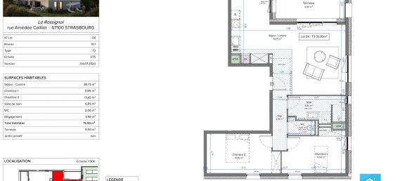 2 chambres Appartement à Strasbourg, France No. 75957 4