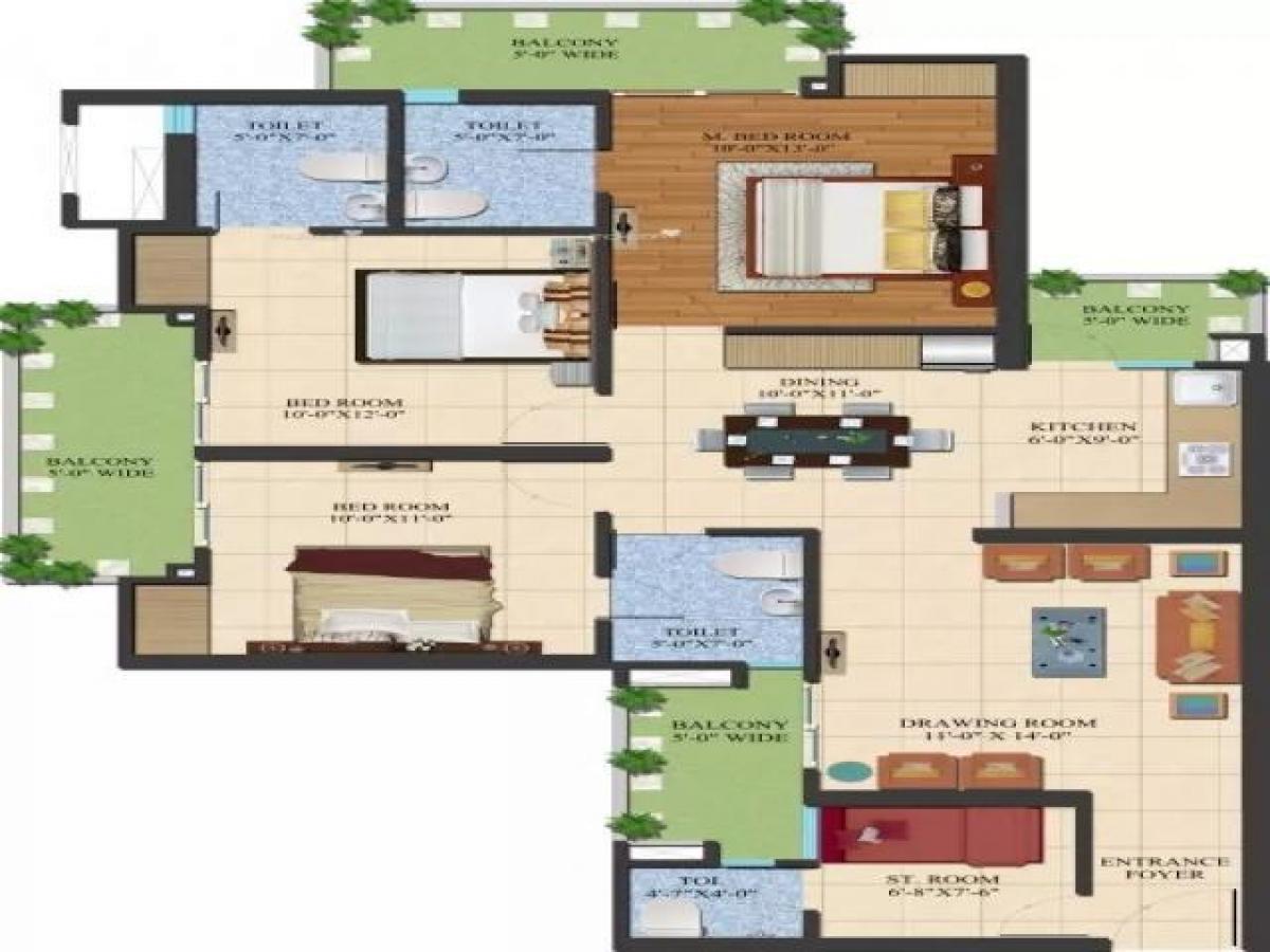 3 bedrooms House in Noida, India No. 67231